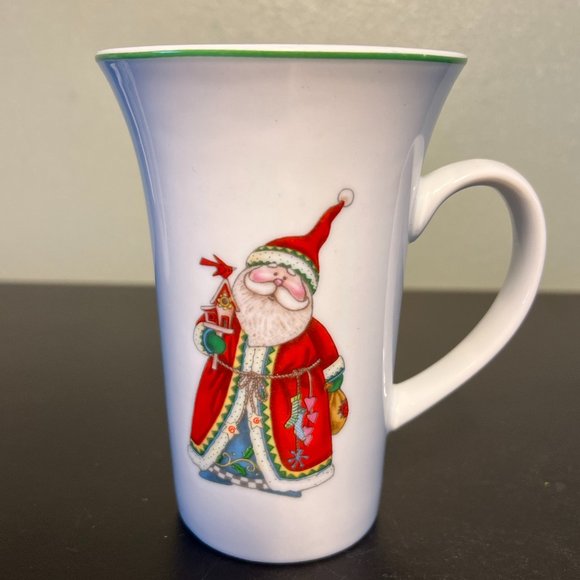 Set of 4 Holiday Mugs ~ Snowman ~ Christmas Tree ~ Santa Claus ~ Birdhouses - Picture 3 of 9